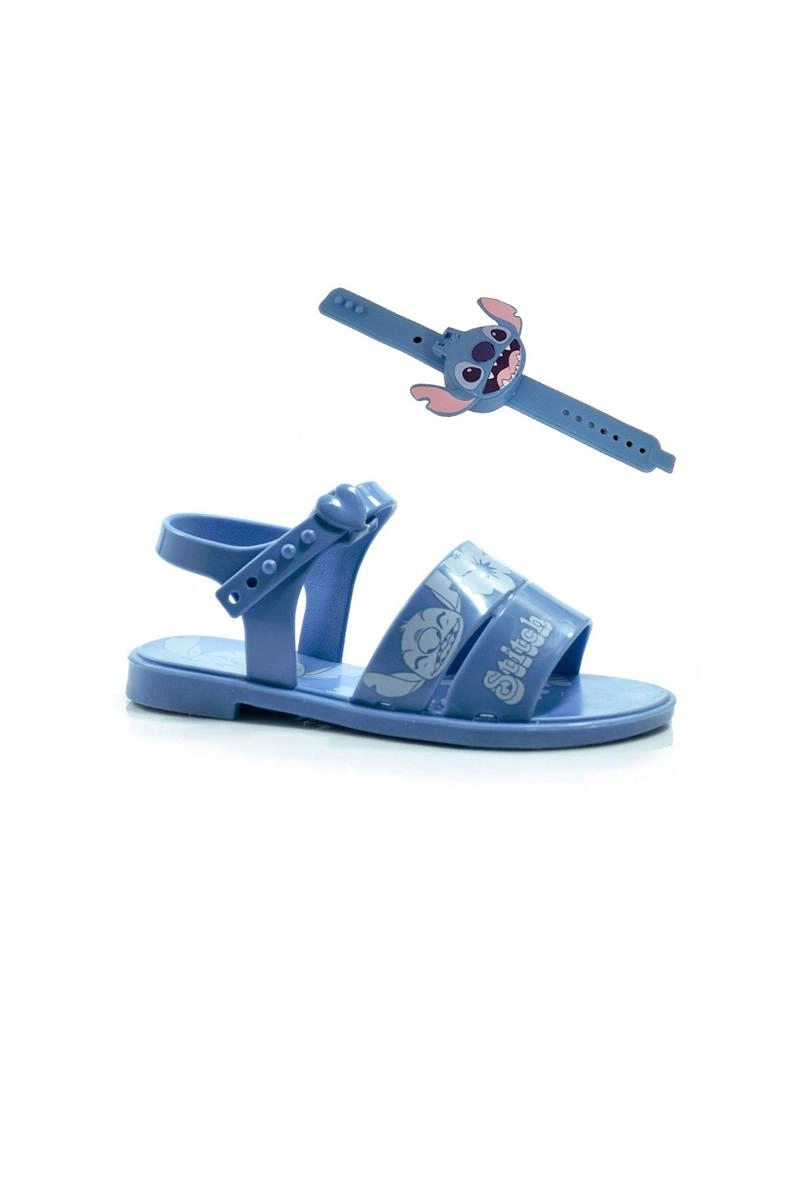 Sandália Grendene Sticth Relógio Infantil Menina Azul Produto Sandália Grendene Sticth Relógio Infantil Menina Azul