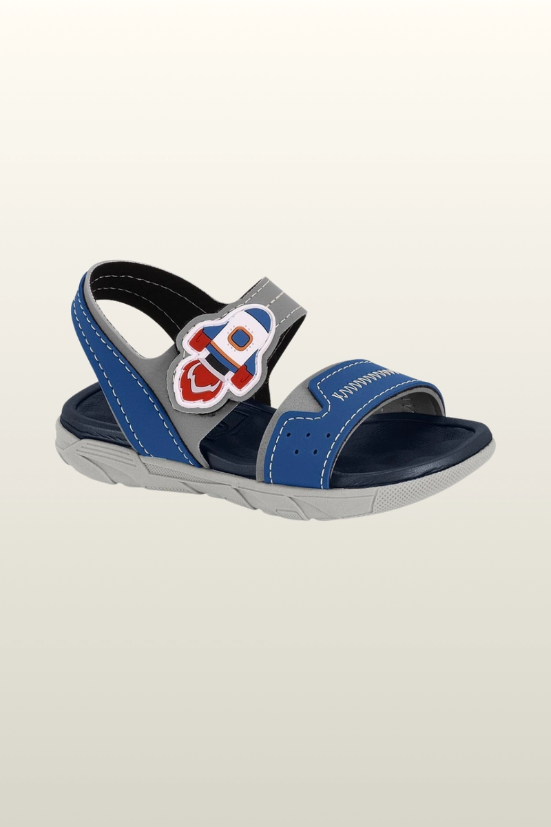 Sandália Molekinho Infantil Masculina Cinza e Azul Produto Sandália Molekinho Infantil Masculina Cinza e Azul