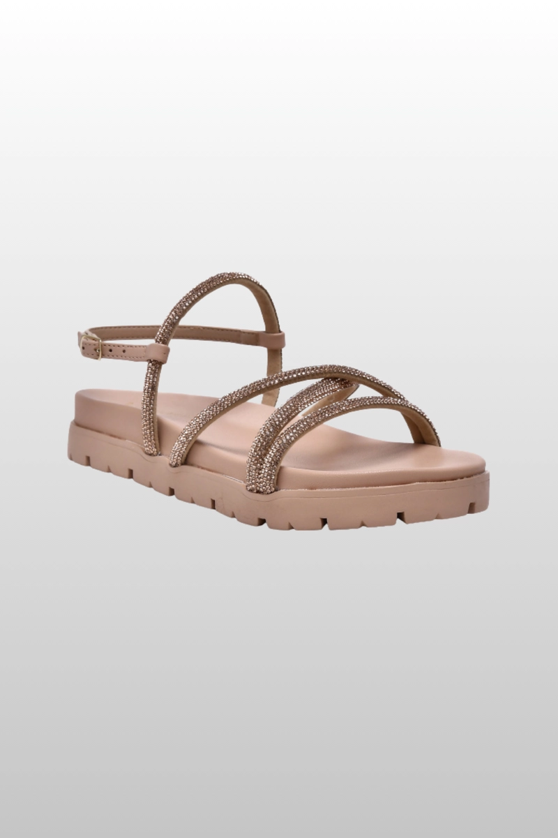 Sandália Via Marte Flatform Feminina Macadâmia Produto Sandália Via Marte Flatform Feminina Macadâmia
