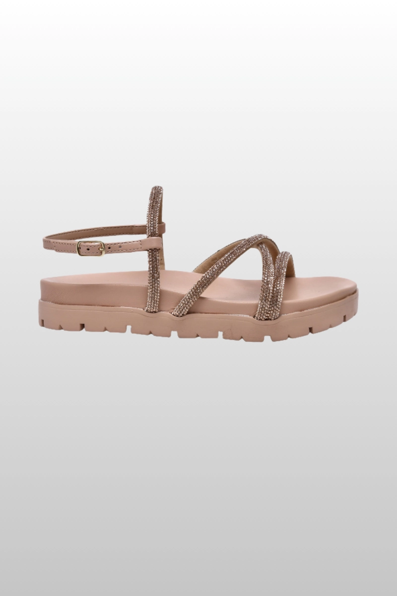 Sandália Via Marte Flatform Feminina Macadâmia Produto Sandália Via Marte Flatform Feminina Macadâmia