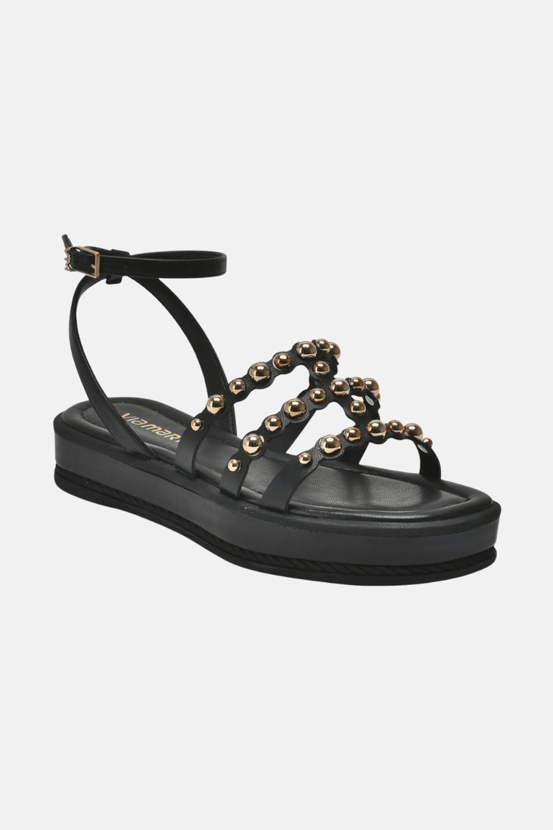 Sandália Via Marte Flatform Feminina Preta Produto Sandália Via Marte Flatform Feminina Preta