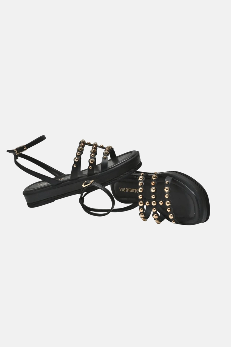 Sandália Via Marte Flatform Feminina Preta Produto Sandália Via Marte Flatform Feminina Preta