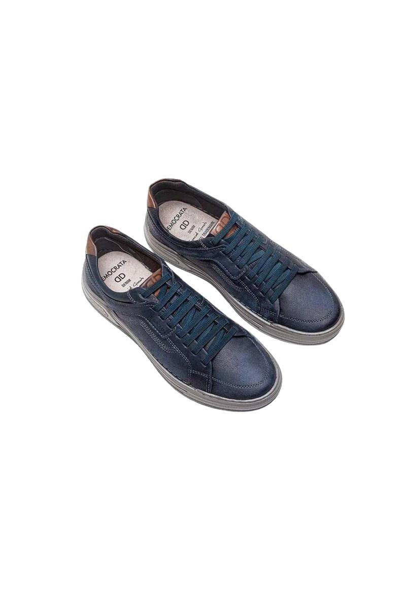 Sapatênis Democrata Denim Volp Navy Masculino Azul Produto Sapatênis Democrata Denim Volp Navy Masculino Azul