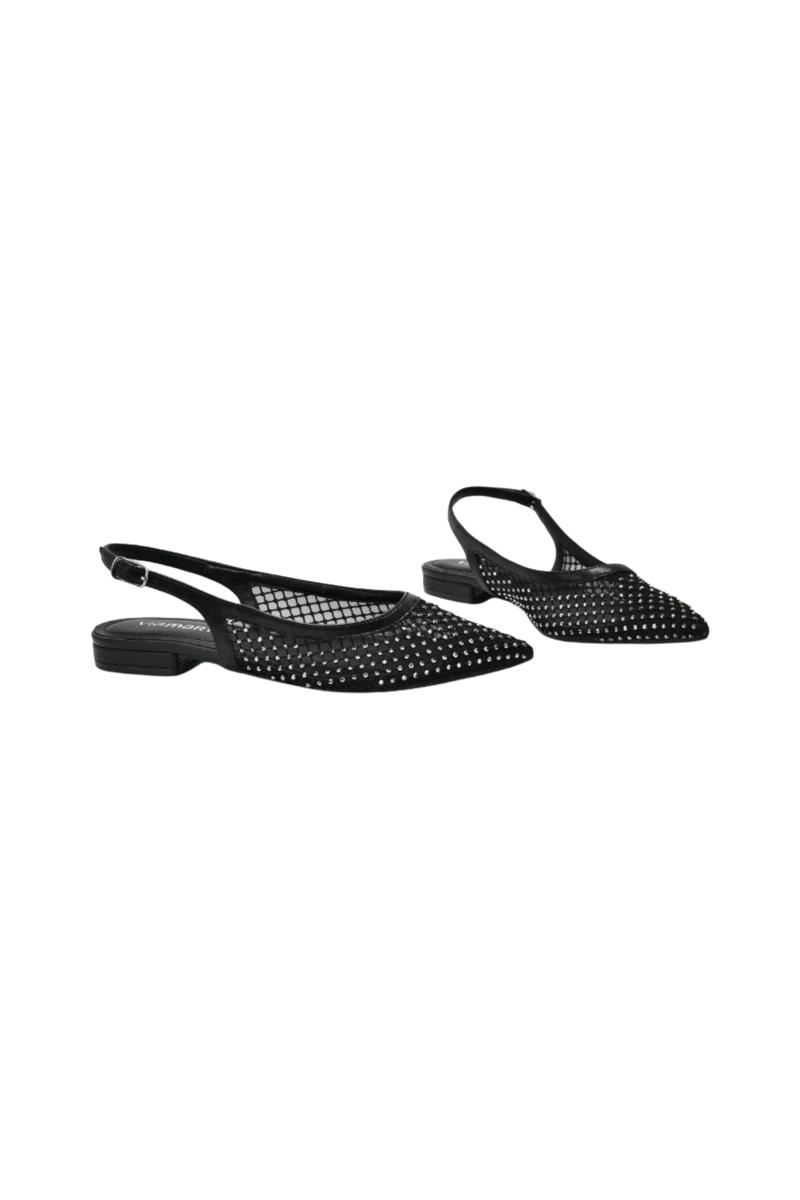 Sapatilha Via Marte Brilho BIco Fino Feminina Preto Produto Sapatilha Via Marte Brilho BIco Fino Feminina Preto
