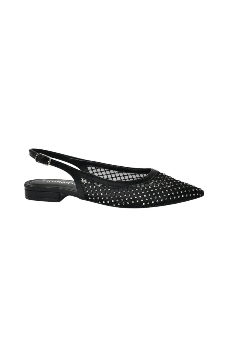 Sapatilha Via Marte Brilho BIco Fino Feminina Preto Produto Sapatilha Via Marte Brilho BIco Fino Feminina Preto
