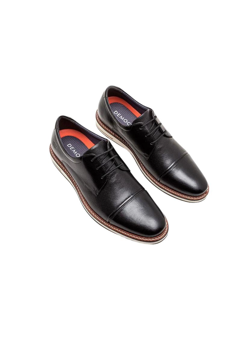 Sapato Democrata Com Cadarço Couro Masculino Preto Produto Sapato Democrata Com Cadarço Couro Masculino Preto