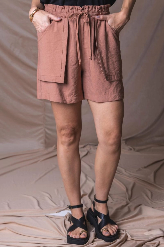 Produto Shorts Ellen One Alfaiataria Feminino Mocha 