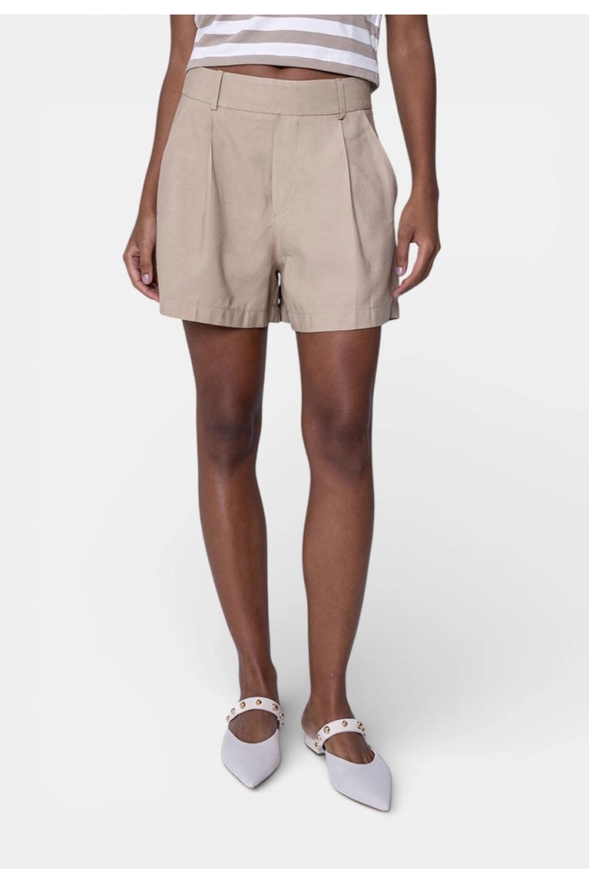Produto Shorts Ellen One Alicia Alfaiataria Feminino Bege