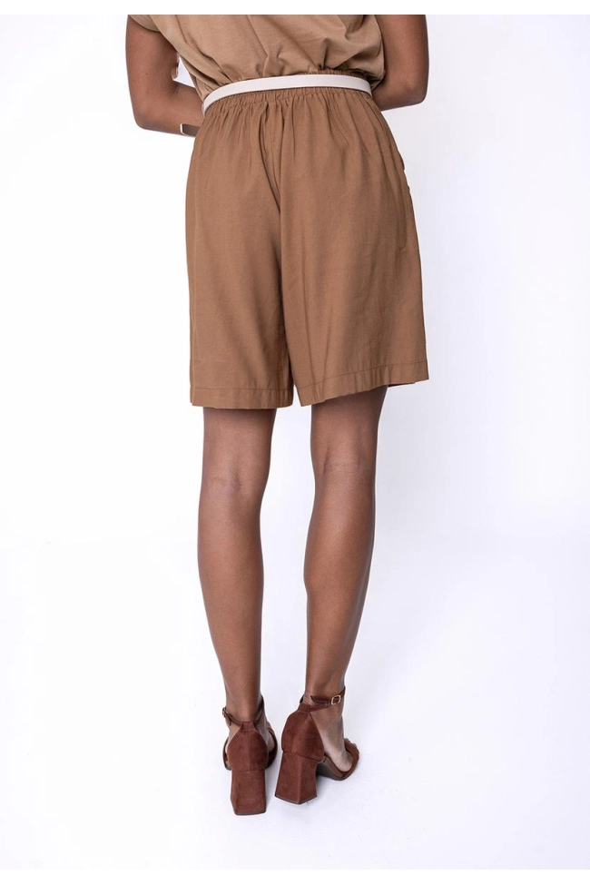 Produto Shorts Ellen One Elástico Feminino Marrom