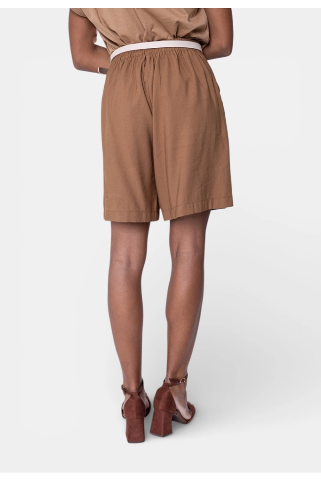 Produto Shorts Ellen One Elástico Feminino Marrom