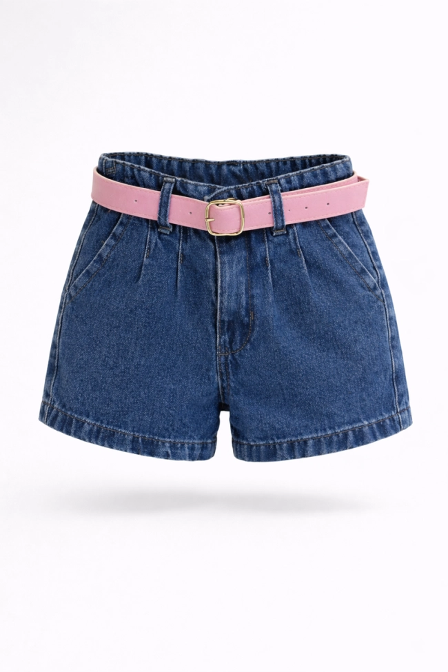 Produto Shorts Oznes Com Cinto Infantil Feminino Jeans