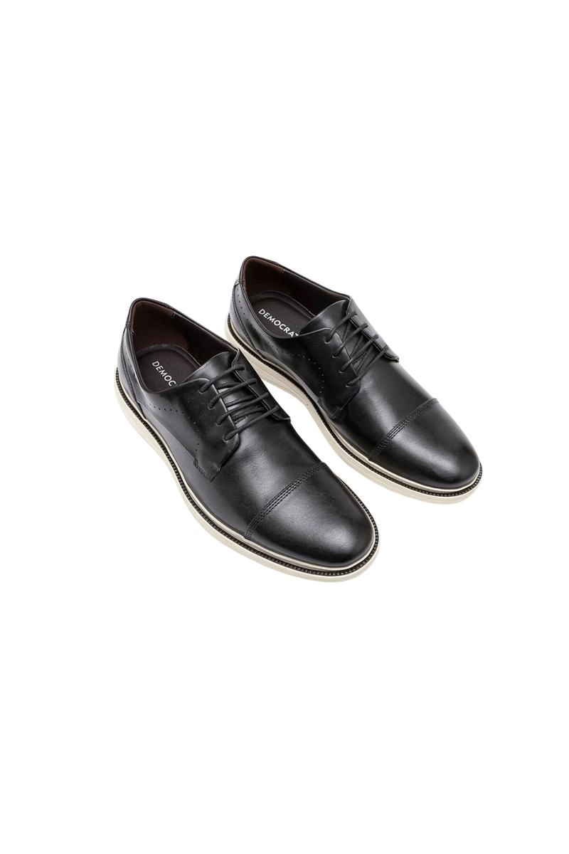 Sapato Democrata Couro Metropolitan Bay Cadarço Masculino Preto Produto Sapato Democrata Couro Metropolitan Bay Cadarço Masculino Preto