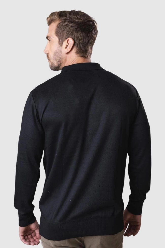 Produto Suéter Crocker Polo Masculino Preto