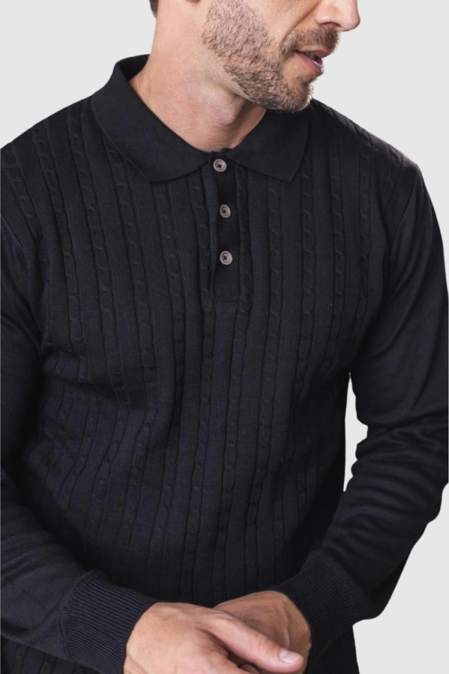 Produto Suéter Crocker Polo Masculino Preto