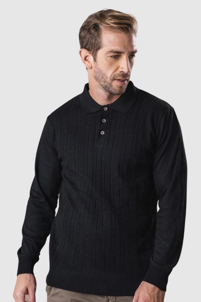 Produto Suéter Crocker Polo Masculino Preto