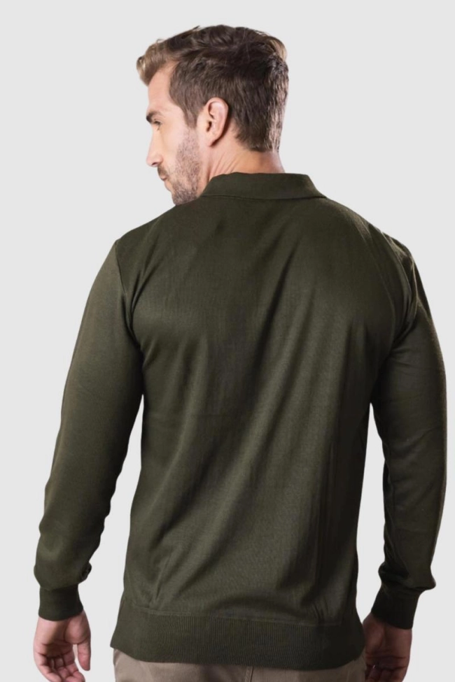 Produto Suéter Crocker Polo Masculino Verde Militar