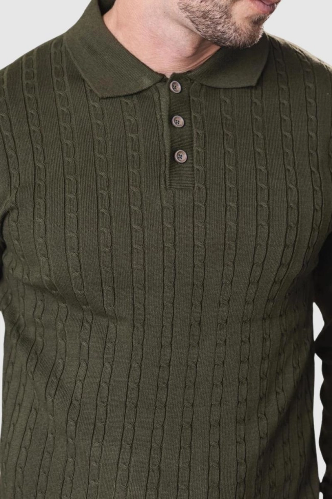 Produto Suéter Crocker Polo Masculino Verde Militar