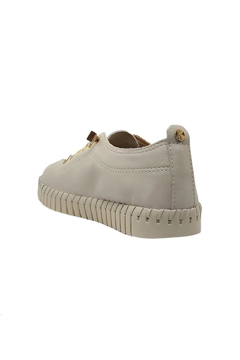 Tênis Bottero Casual De Couro Feminino Off White Produto Tênis Bottero Casual De Couro Feminino Off White