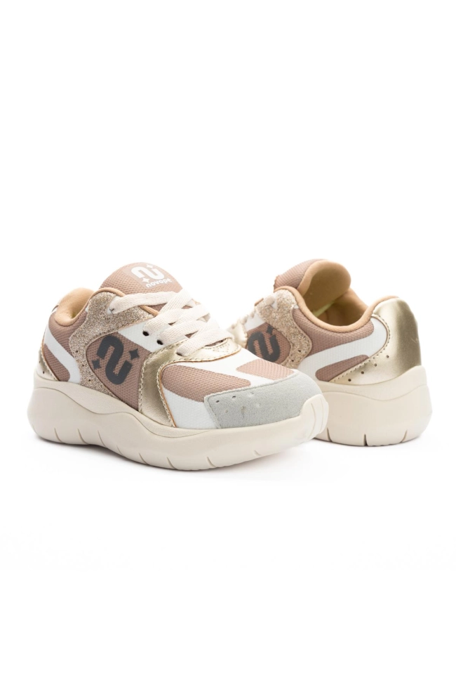 Produto Tênis Casual Juvenil Feminino Novopé Glitter Bege