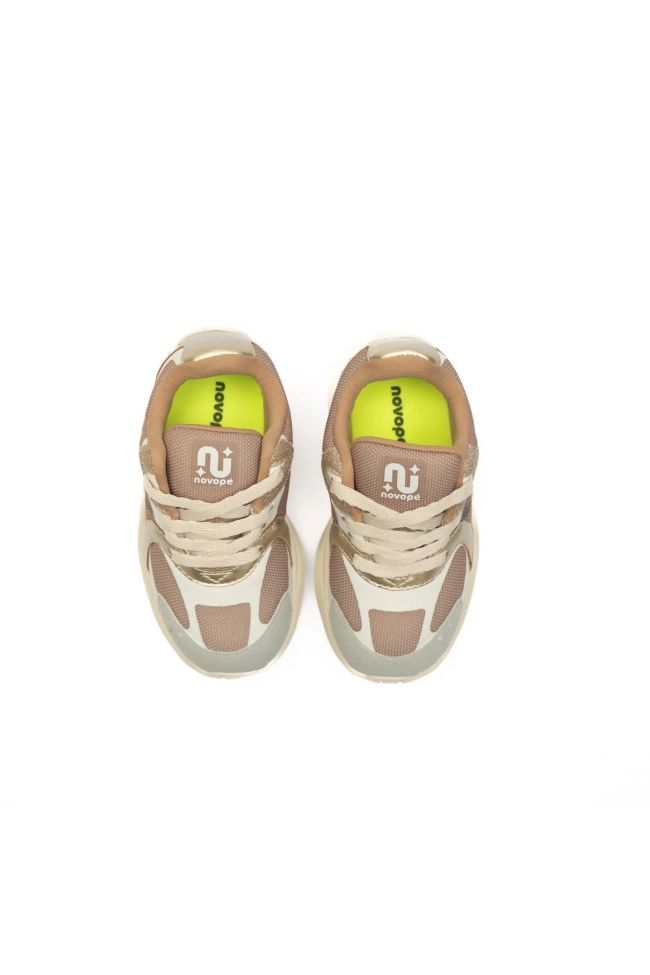 Produto Tênis Casual Juvenil Feminino Novopé Glitter Bege
