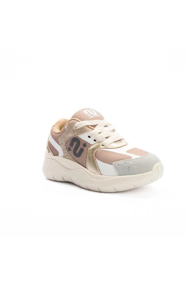 Produto Tênis Casual Juvenil Feminino Novopé Glitter Bege