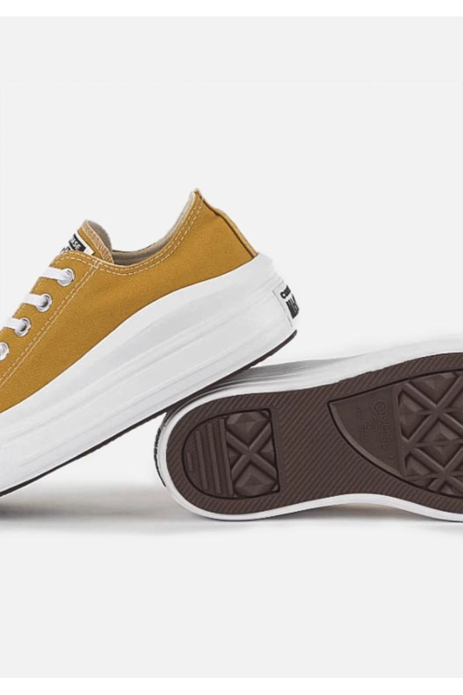 Produto Tênis Converse Plataforma Feminino Mel Queimado/Branco 