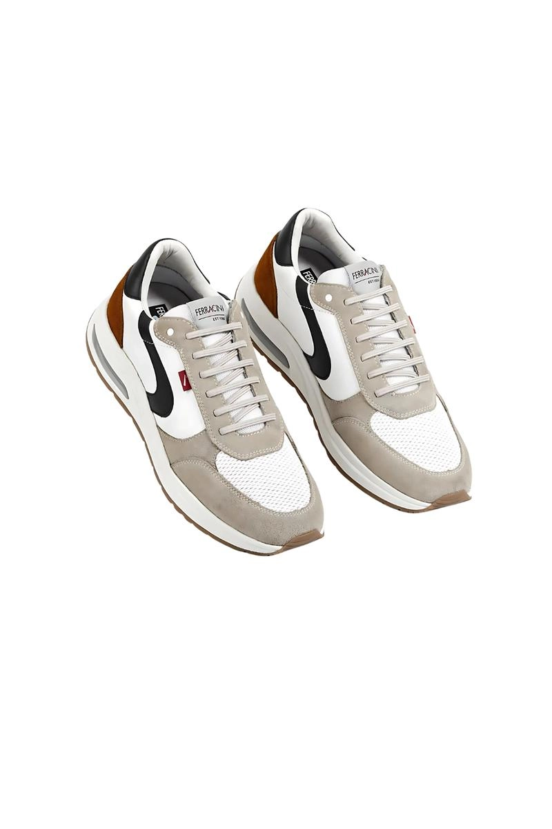 Tênis Farracini Casual Masculino Branco E Cinza Produto Tênis Farracini Casual Masculino Branco E Cinza
