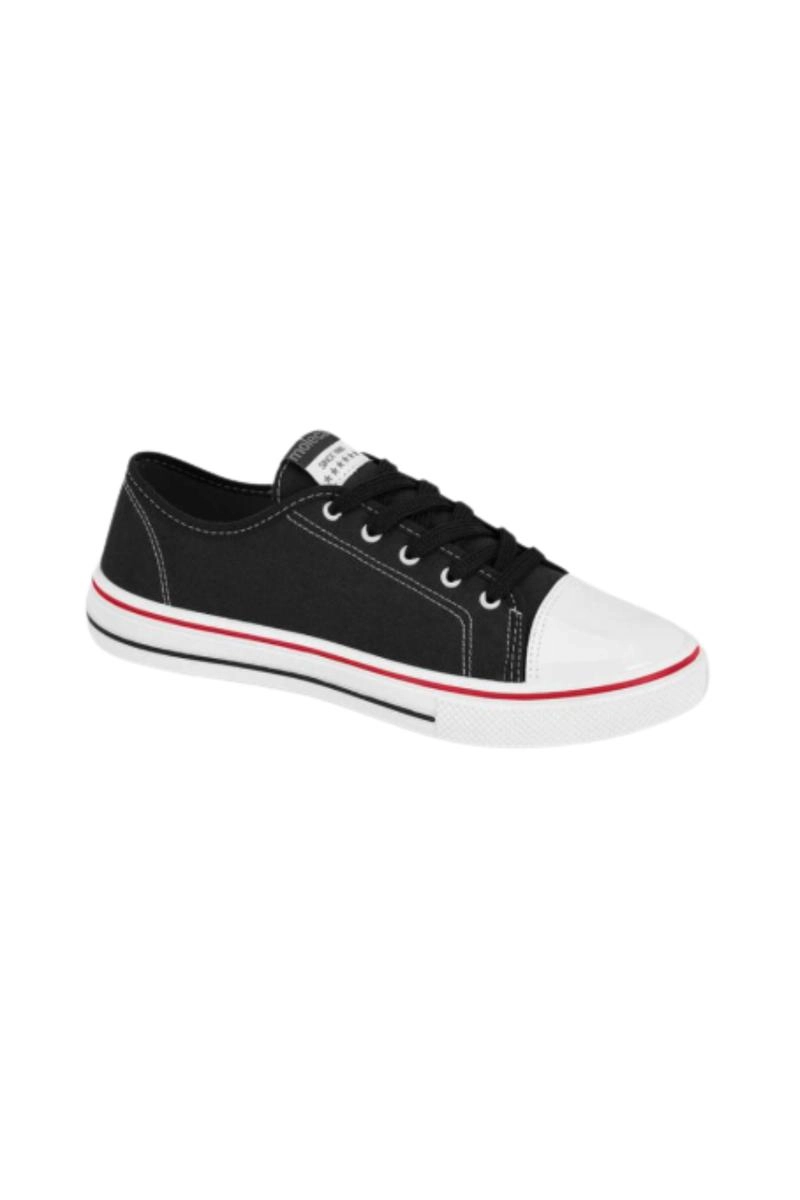 Tênis Moleca Casual Feminino Preto e Branco Produto Tênis Moleca Casual Feminino Preto e Branco