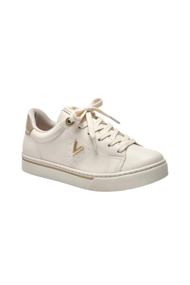 Tênis Via Marte Casual Metais Feminino Marfim Gold Produto Tênis Via Marte Casual Metais Feminino Marfim Gold