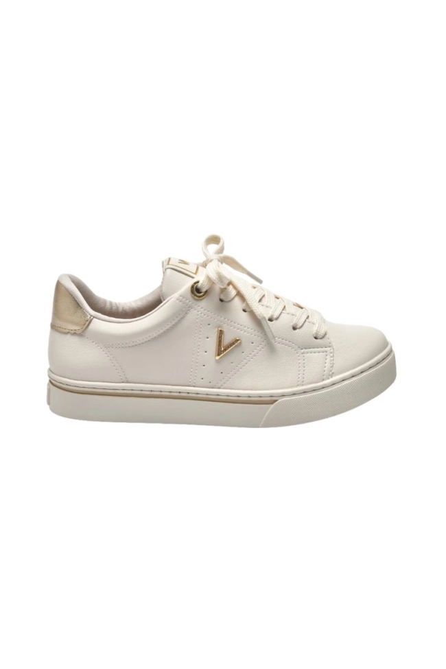 Tênis Via Marte Casual Metais Feminino Marfim Gold Produto Tênis Via Marte Casual Metais Feminino Marfim Gold