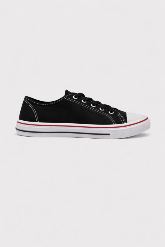 Produto Tênis Moleca Casual Feminino Preto e Branco