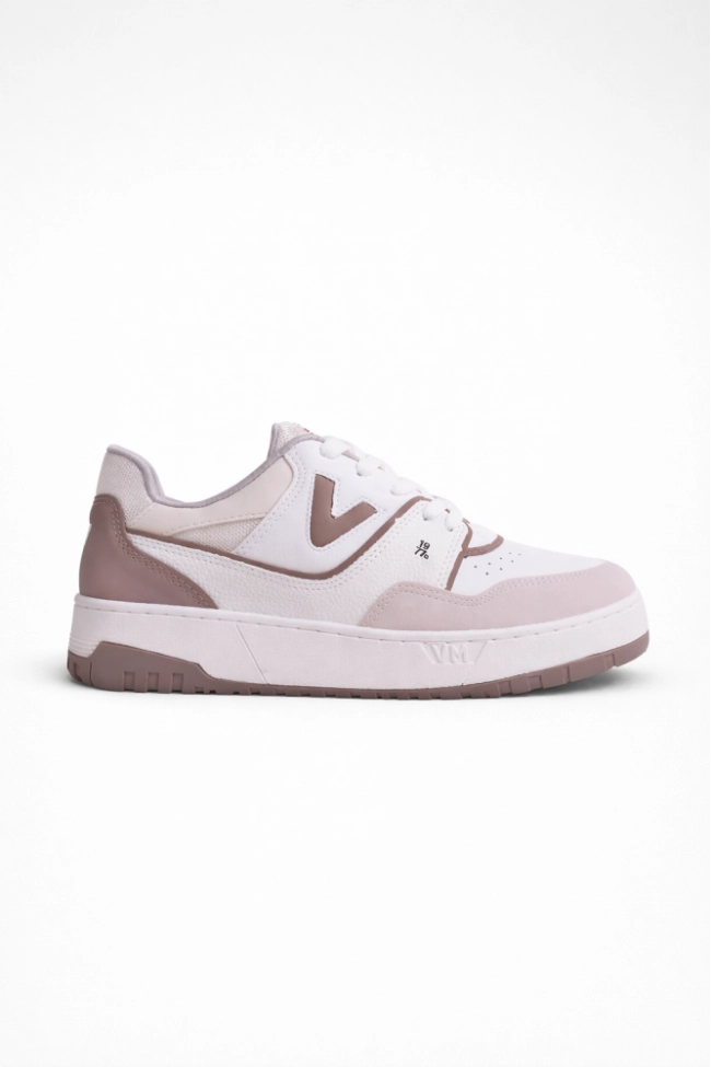 Tenis Via Marte Casual Bicolor V Feminino Branco e Marrom Produto Tenis Via Marte Casual Bicolor V Feminino Branco e Marrom