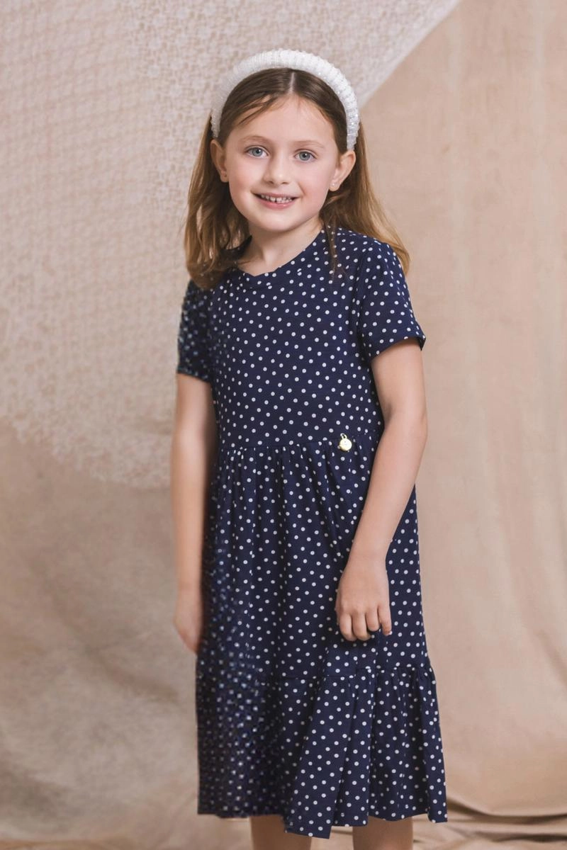 Vestido Coccinelle Manga Curta Babado Infantil Feminino Produto Vestido Coccinelle Manga Curta Babado Infantil Feminino