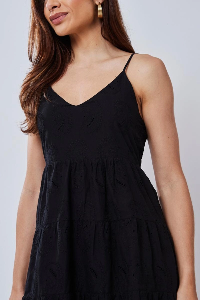 Produto Vestido Aishty Curto Alca Feminino Preto 