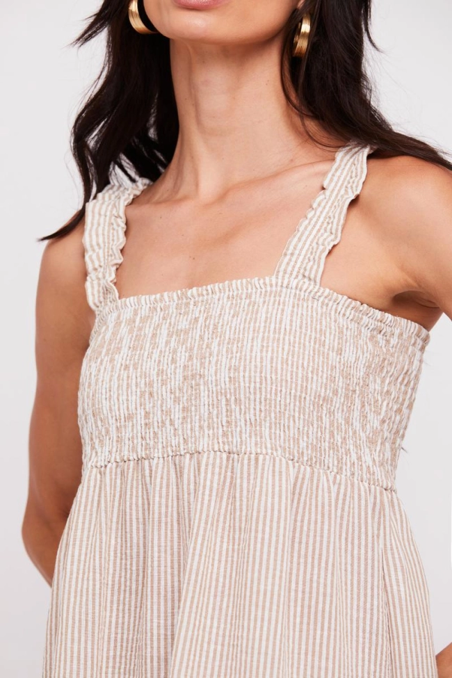 Vestido Aishty Longo Sem Manga Feminino Marrom Produto Vestido Aishty Longo Sem Manga Feminino Marrom