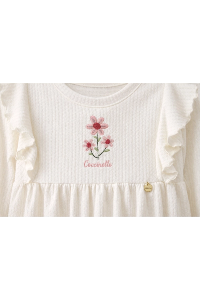 Produto Vestido Coccinelle Manga Longa Bordado Infantil Feminino 