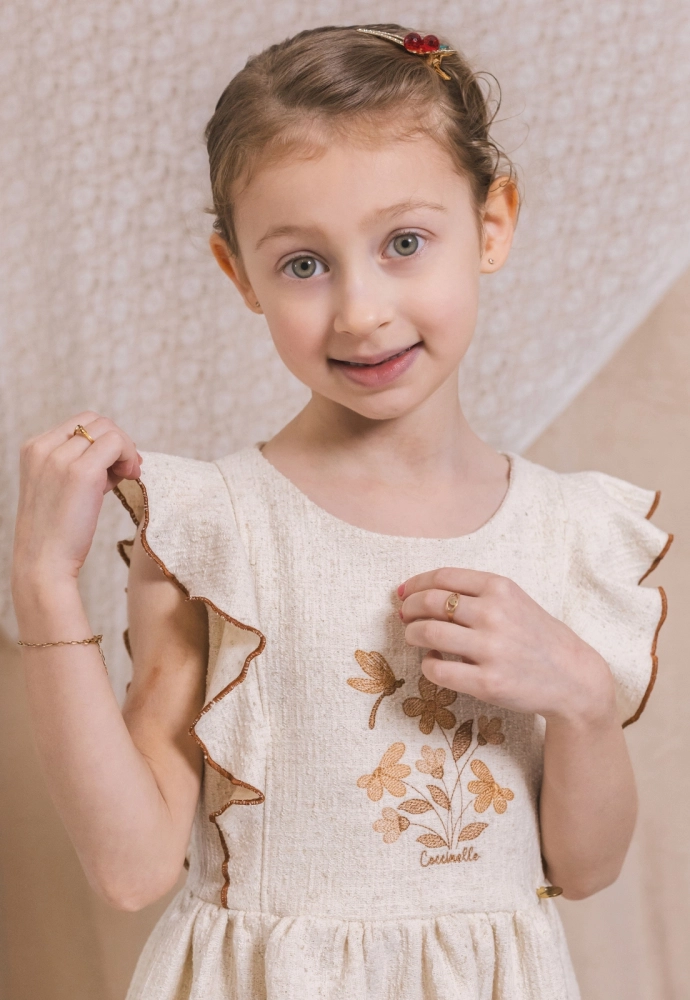 Vestido Coccinelle Tweed Babado Infantil Feminino Produto Vestido Coccinelle Tweed Babado Infantil Feminino