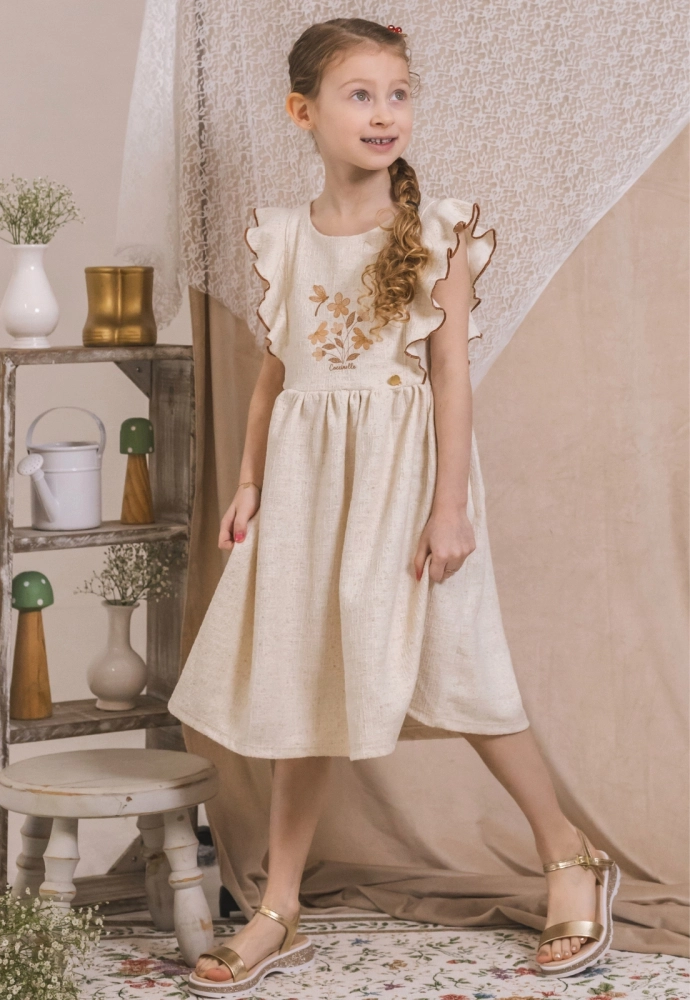 Vestido Coccinelle Tweed Babado Infantil Feminino Produto Vestido Coccinelle Tweed Babado Infantil Feminino