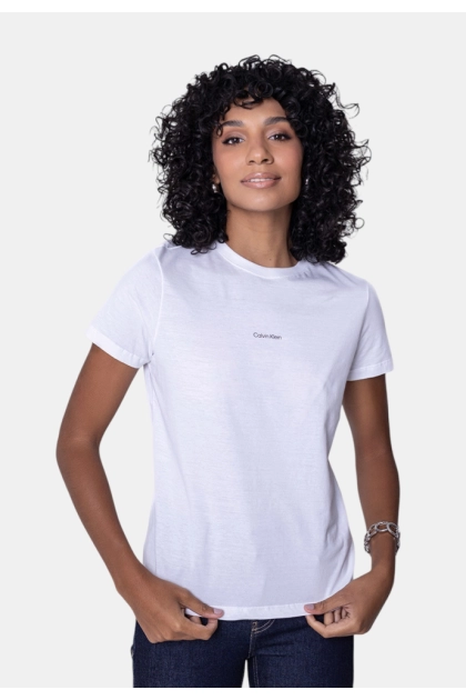 Produto - Baby Look Calvin Klein Feminina Branca