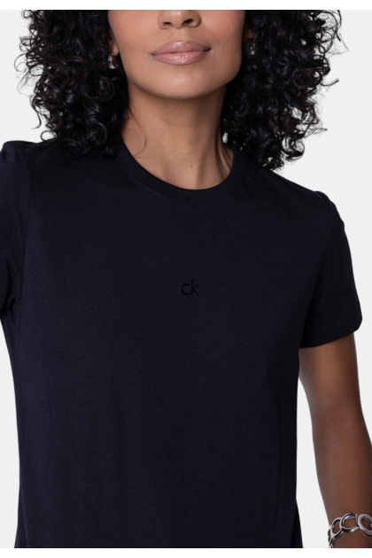 Baby Look Calvin Klein Feminina Preta Produto Baby Look Calvin Klein Feminina Preta