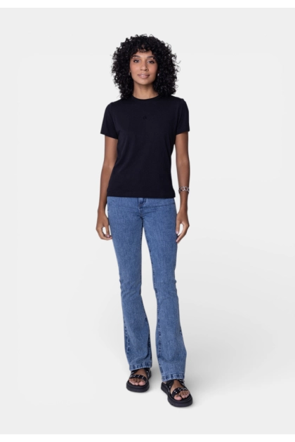 Baby Look Calvin Klein Feminina Preta Produto Baby Look Calvin Klein Feminina Preta