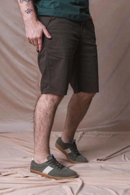 Bermuda Max Denim Sarja Bolso Faca Masculino Verde