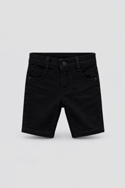 Produto - Bermuda Meleko Teko Sarja Bebê Masculina Preta