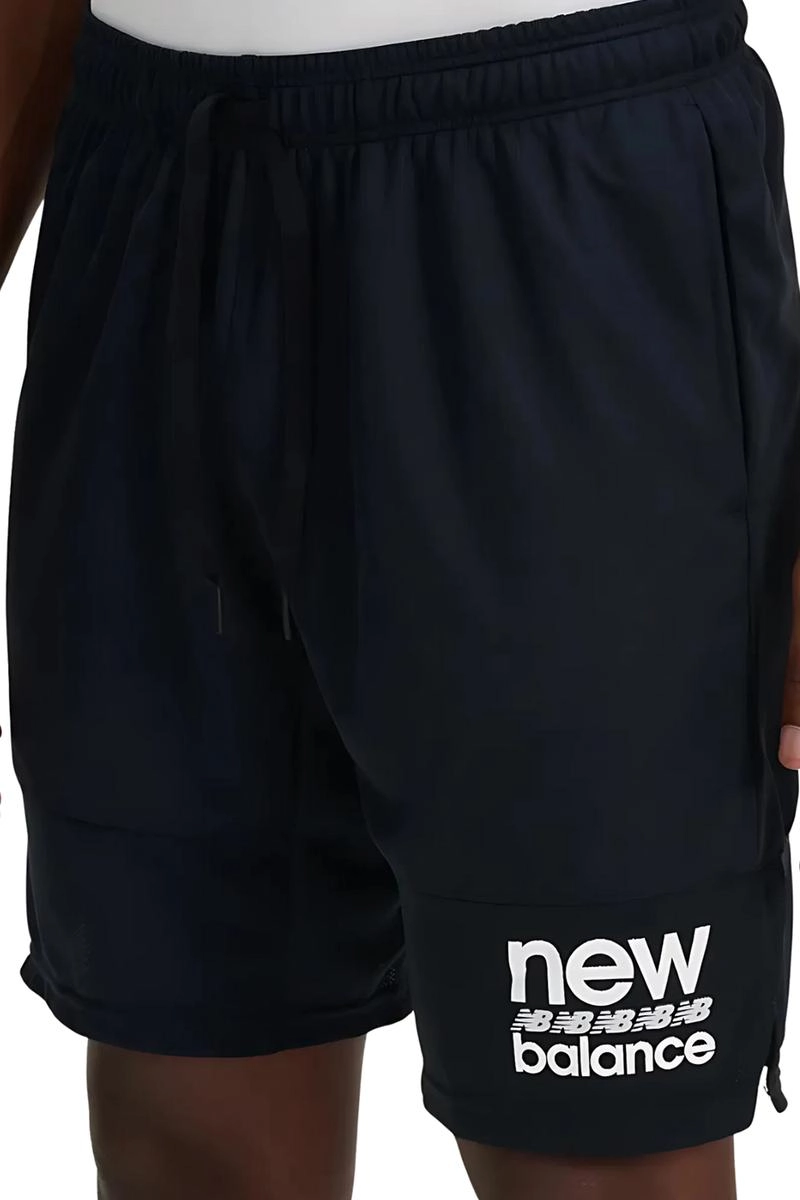 Bermuda New Balance Graphic Dry Masculina Preta
