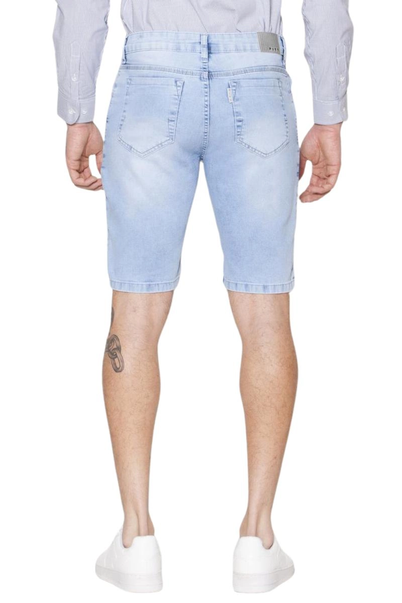 Bermuda Pitt Basic Botão Masculina Jeans Claro