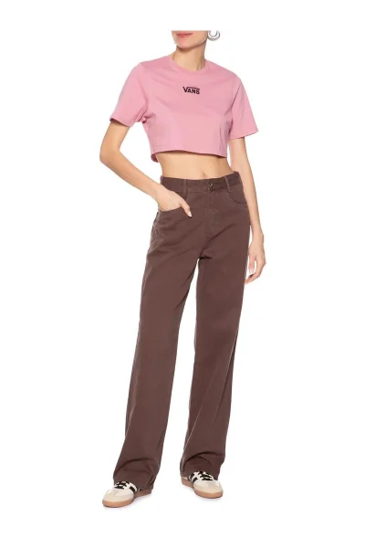Camiseta Cropped Vans Feminina Flying V Crew Crop II Rosa Produto Camiseta Cropped Vans Feminina Flying V Crew Crop II Rosa