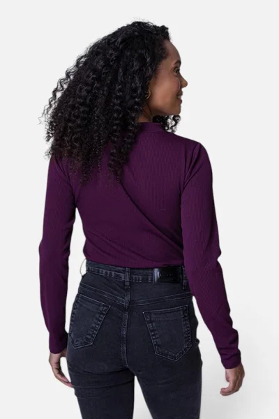 Produto Blusa Feminina Manga Longa Canelada Gabip