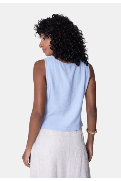 Blusa 3H Manga Curta Crepe Feminina Produto Blusa 3H Manga Curta Crepe Feminina