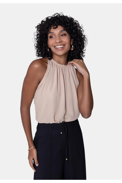 Produto - Blusa 3H Manga Curta Crepe Feminina