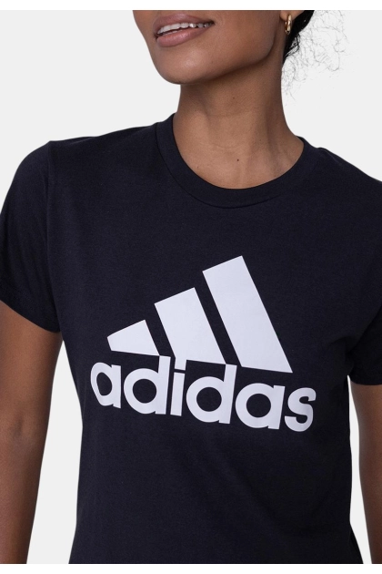 Blusa Adidas Manga Curta Essentials Feminina Preta Produto Blusa Adidas Manga Curta Essentials Feminina Preta